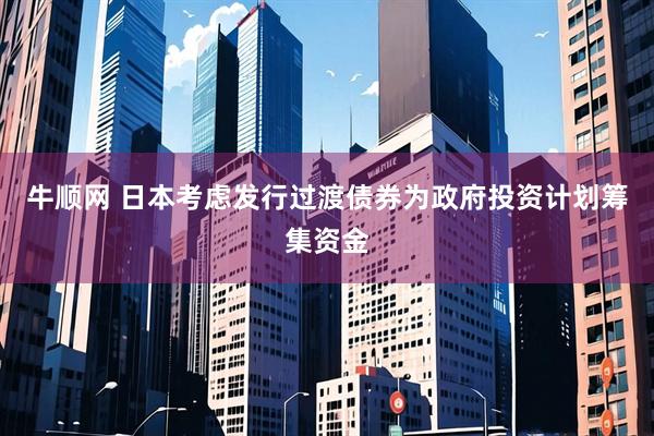 牛顺网 日本考虑发行过渡债券为政府投资计划筹集资金